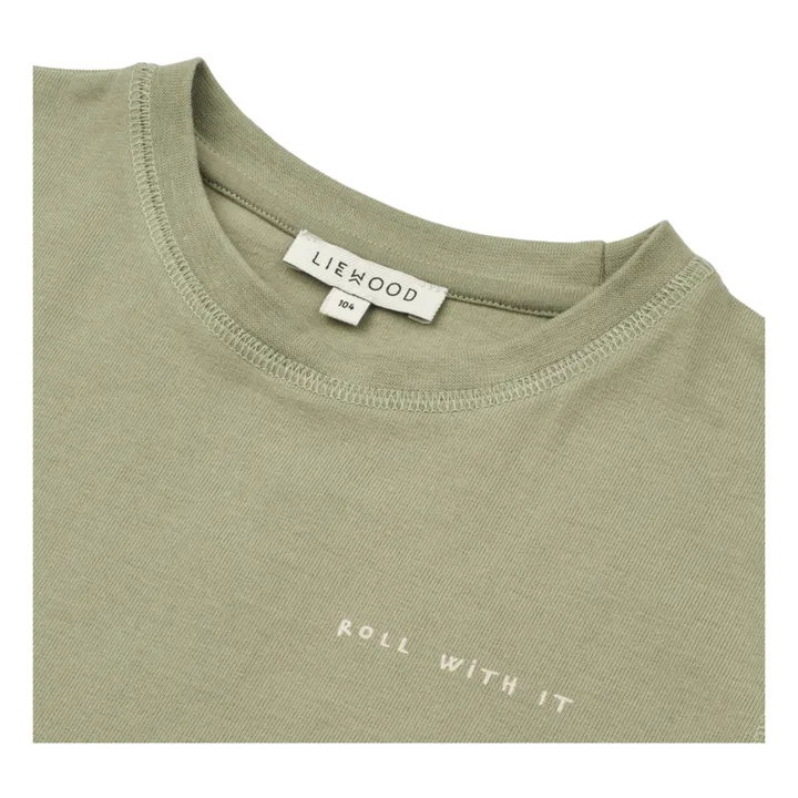 Liewood T-shirt Sixten Crocodile | Vert kaki clair