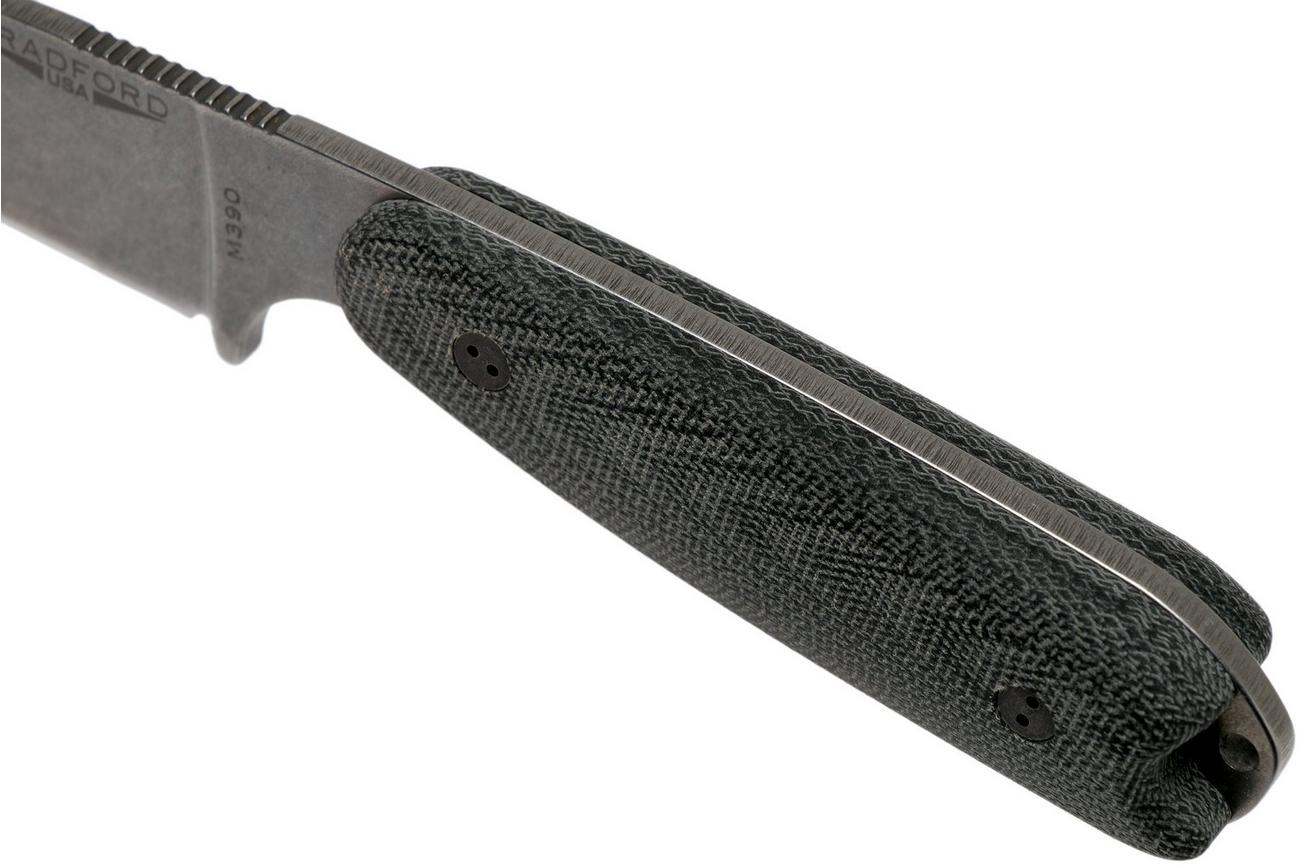 Bradford Guardian 3.5, 3D Black Micarta Guardian 3.5 M390, Full Height Stonewashed 35FH-101