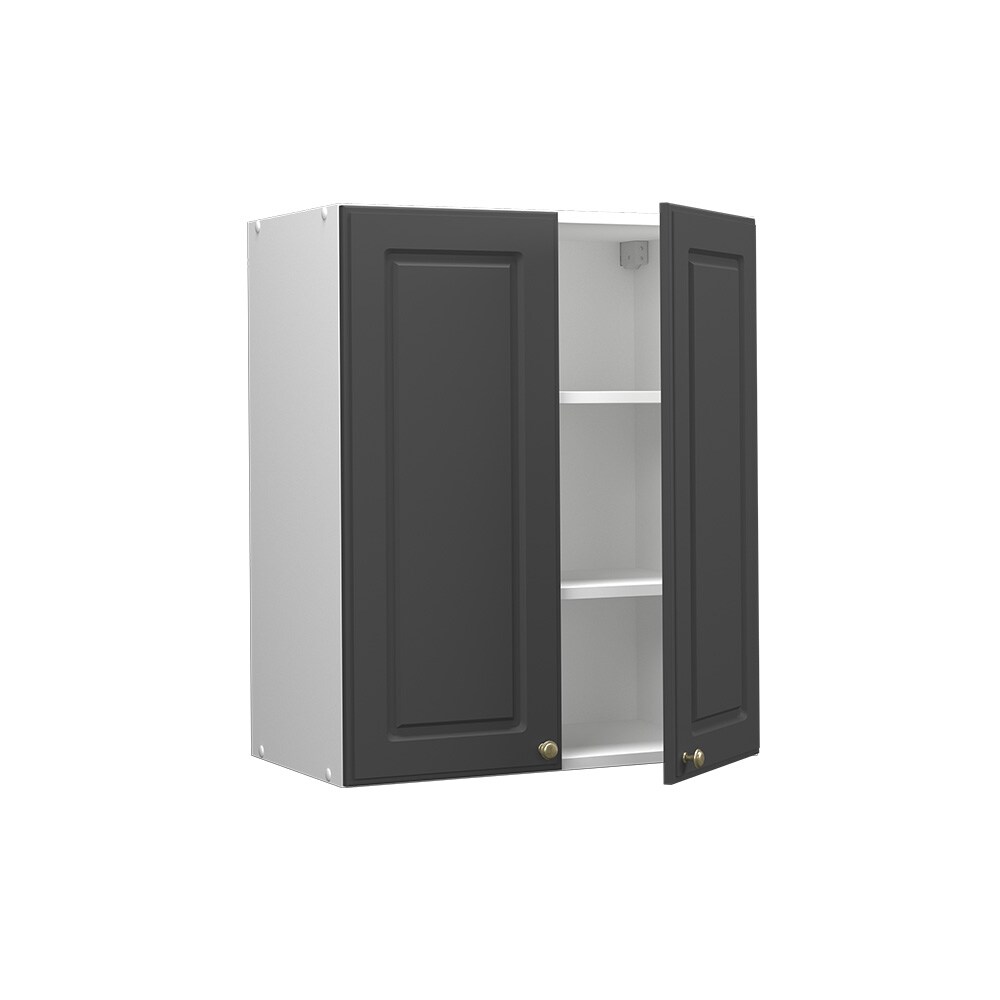 Vicco Hängeschrank Küchenschrank Küchenmöbel Fame-Line Weiß Anthrazit-Gold Landhaus 60 cm Küche Einbauküche Hängeschrank Drehtür Einlegeboden Küchenzeile