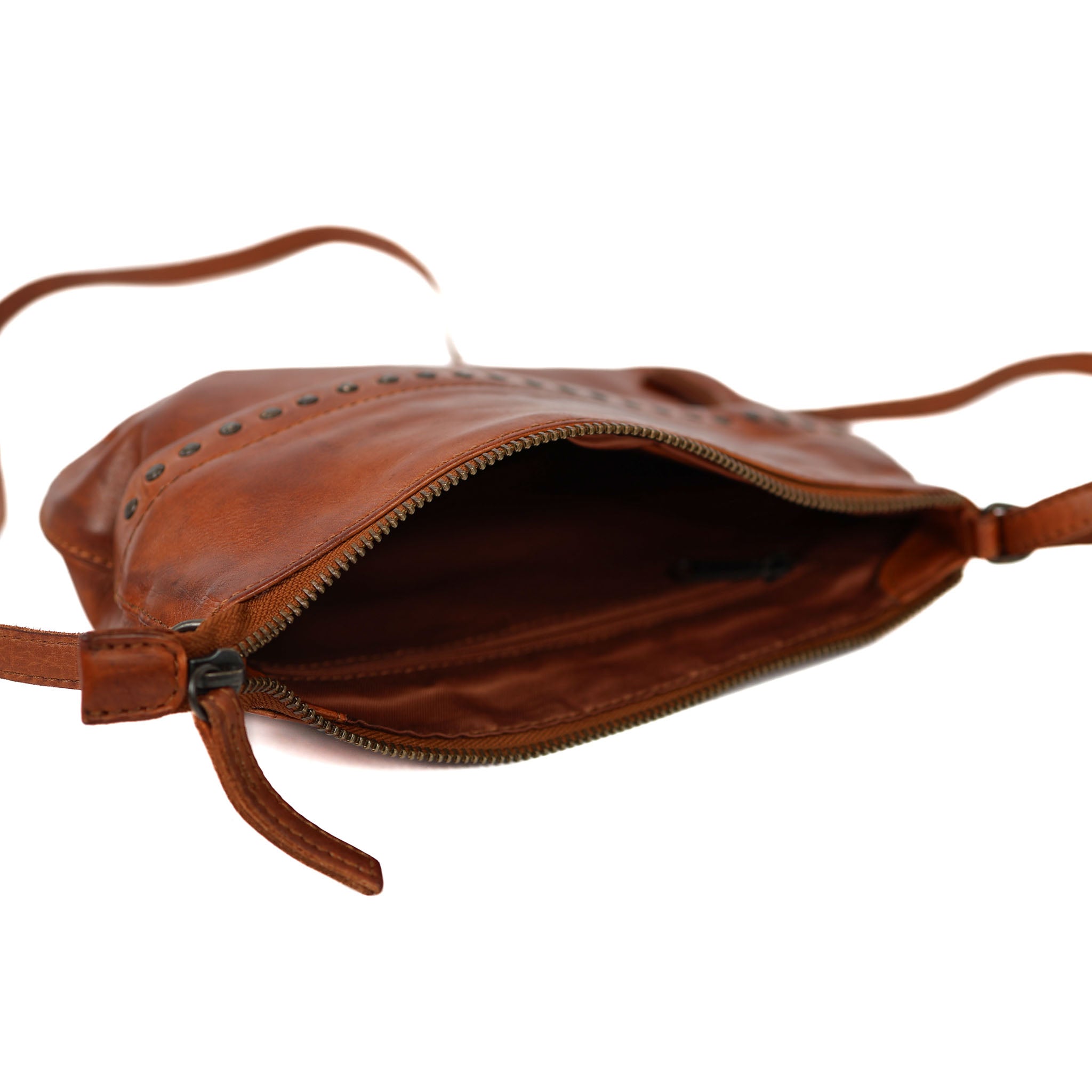 Klein schoudertasje 'Gabi' cognac Cognac