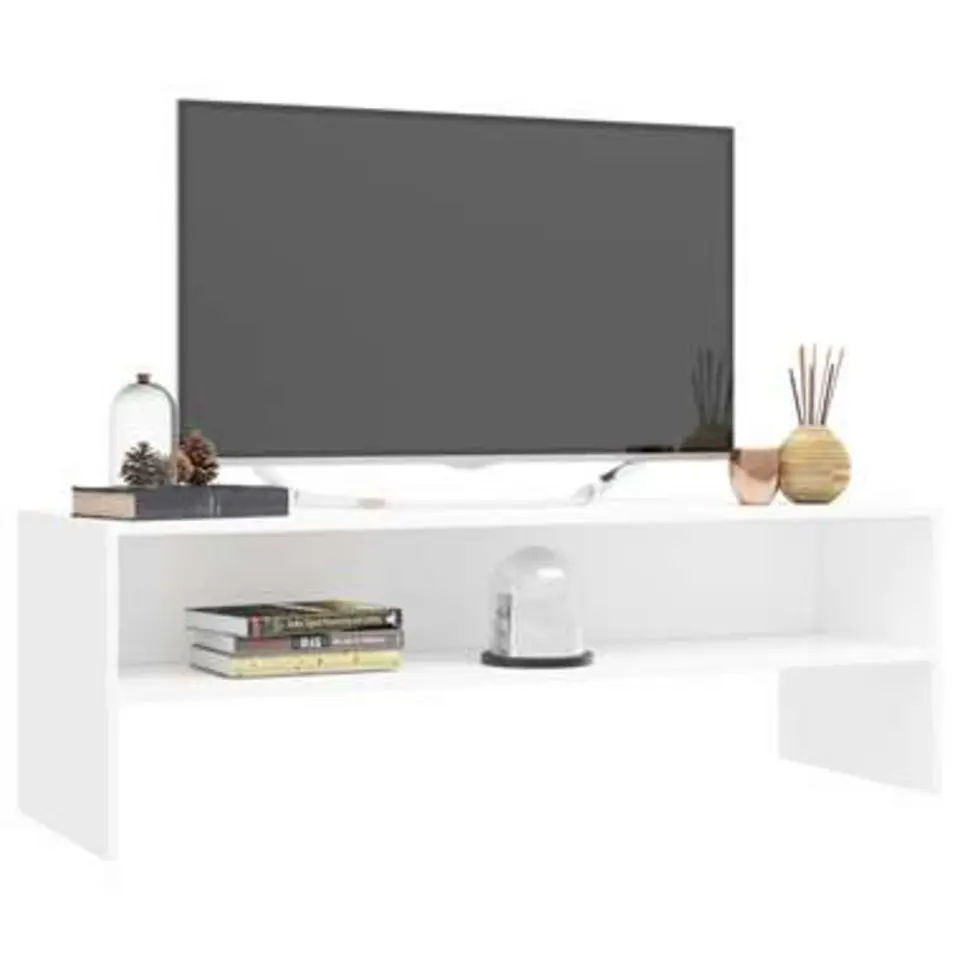 vidaXL - Tv-meubel - Wit - Bewerkt hout