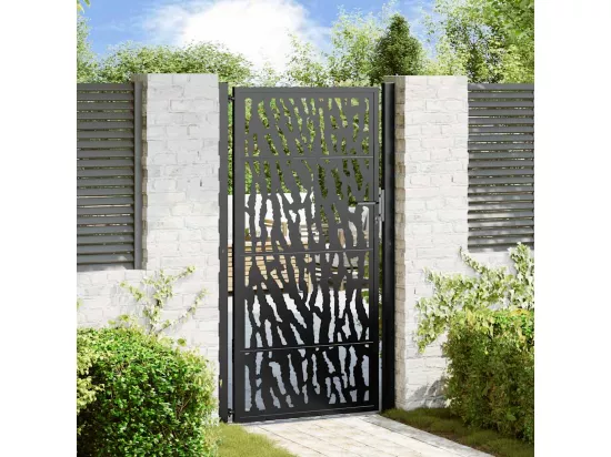 Portail de jardin noir 105x180 cm acier conception de tracés