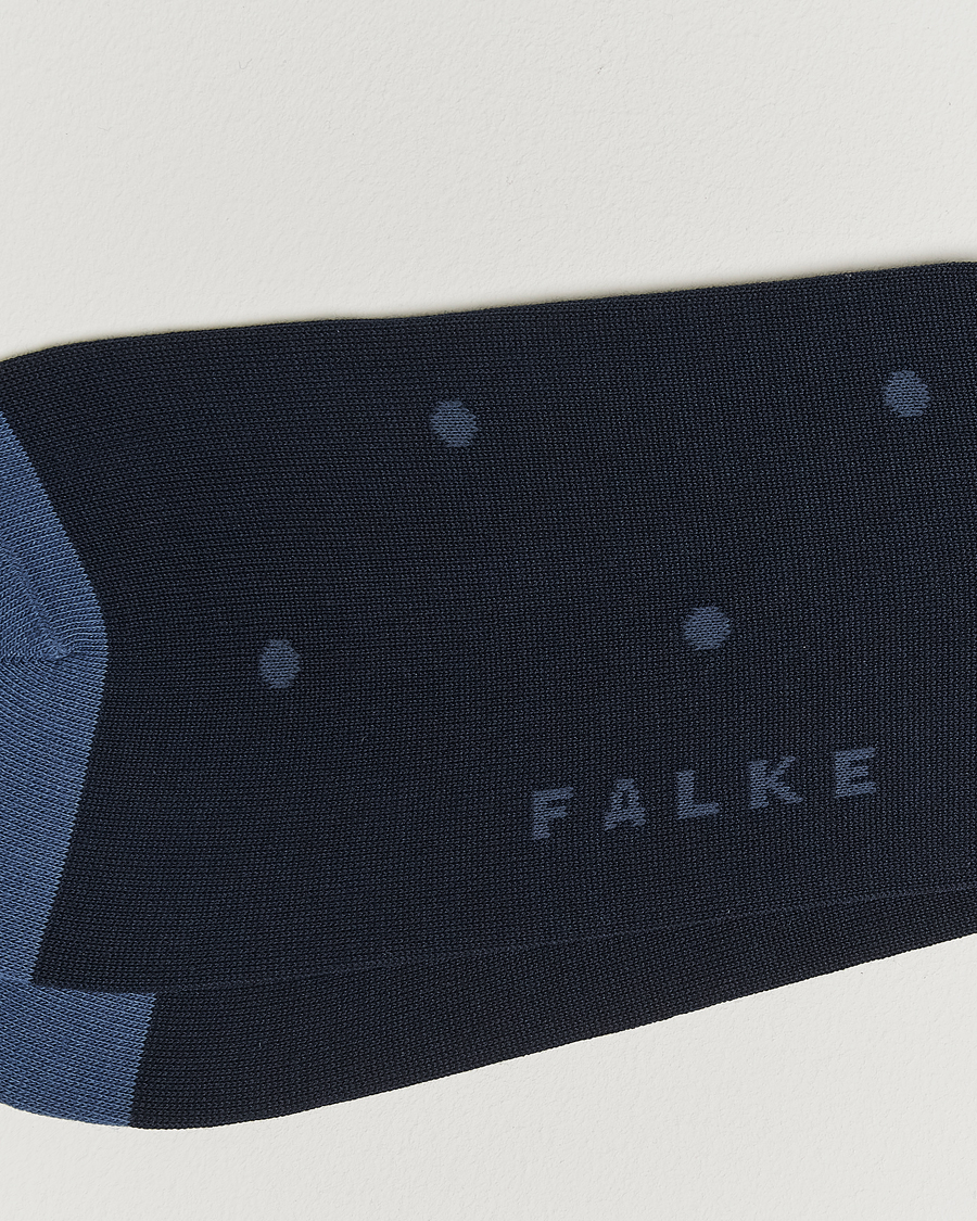 Falke Cotton Dot Sock Dark Navy