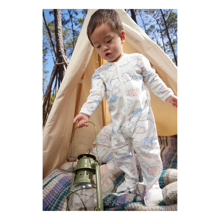 Petit Bateau Pyjama Mika Nuages | Blanc