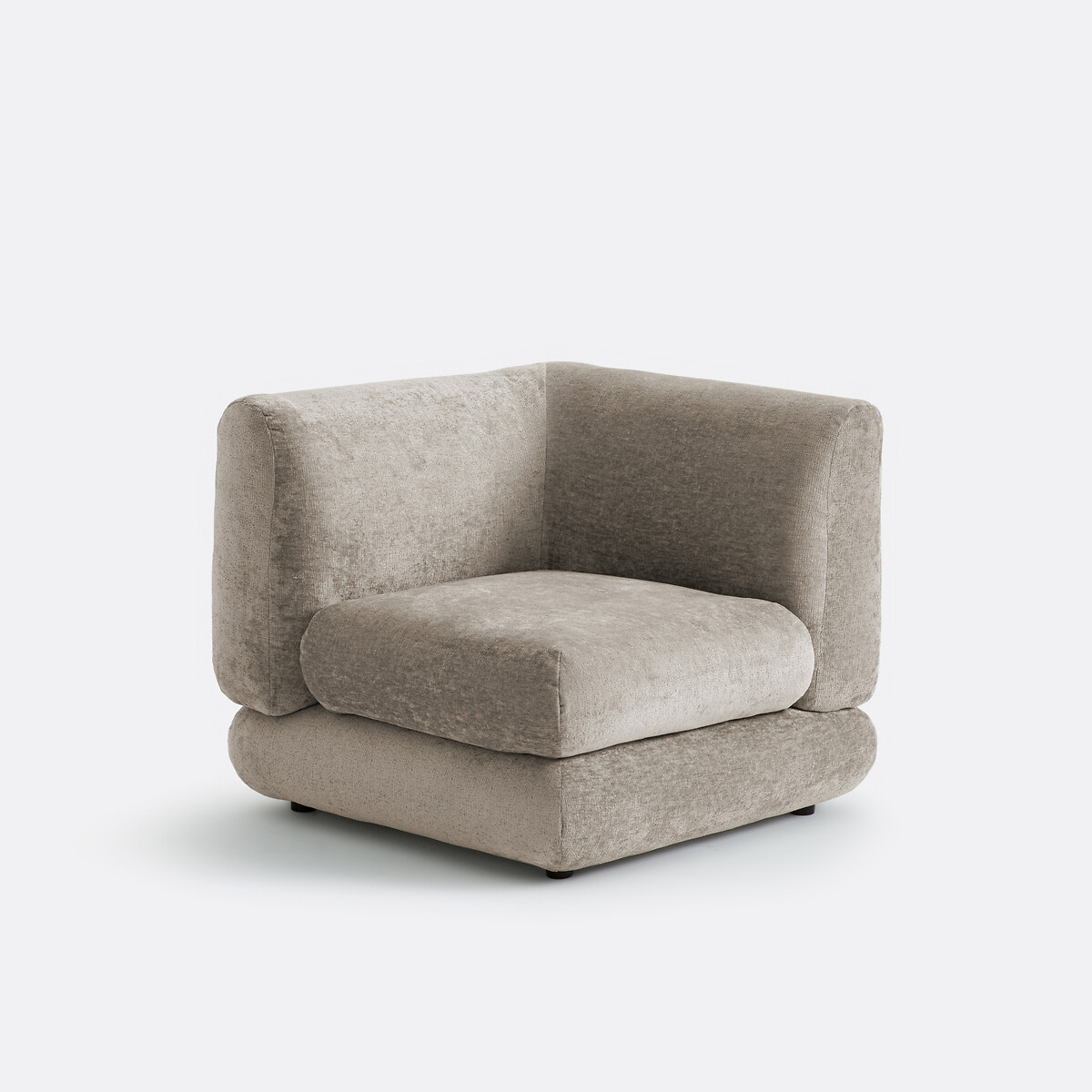 LA REDOUTE INTERIEURS<br>Sofá de canto modular, veludo grosso, HOOVER
