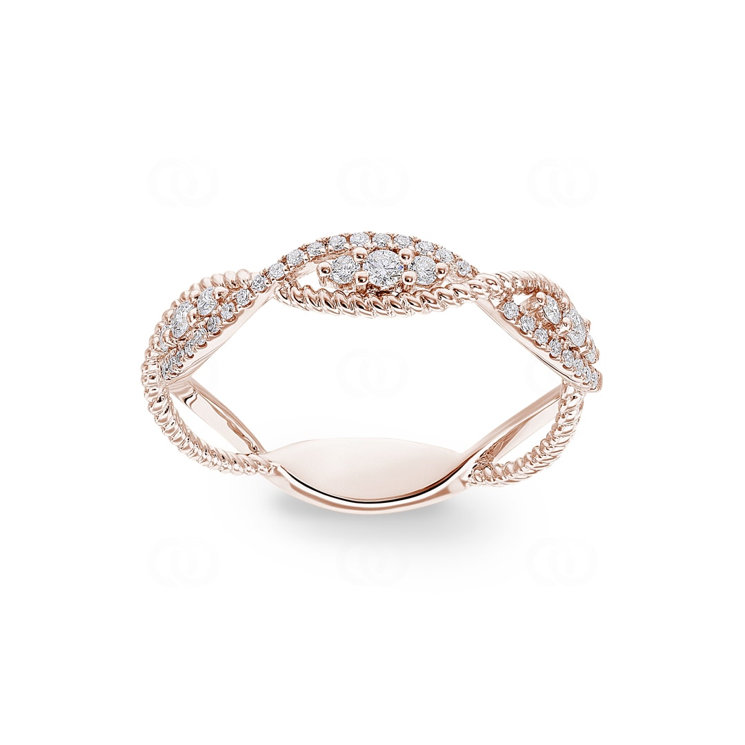 0.23 Karat Diamantring 750/18 K Roségold