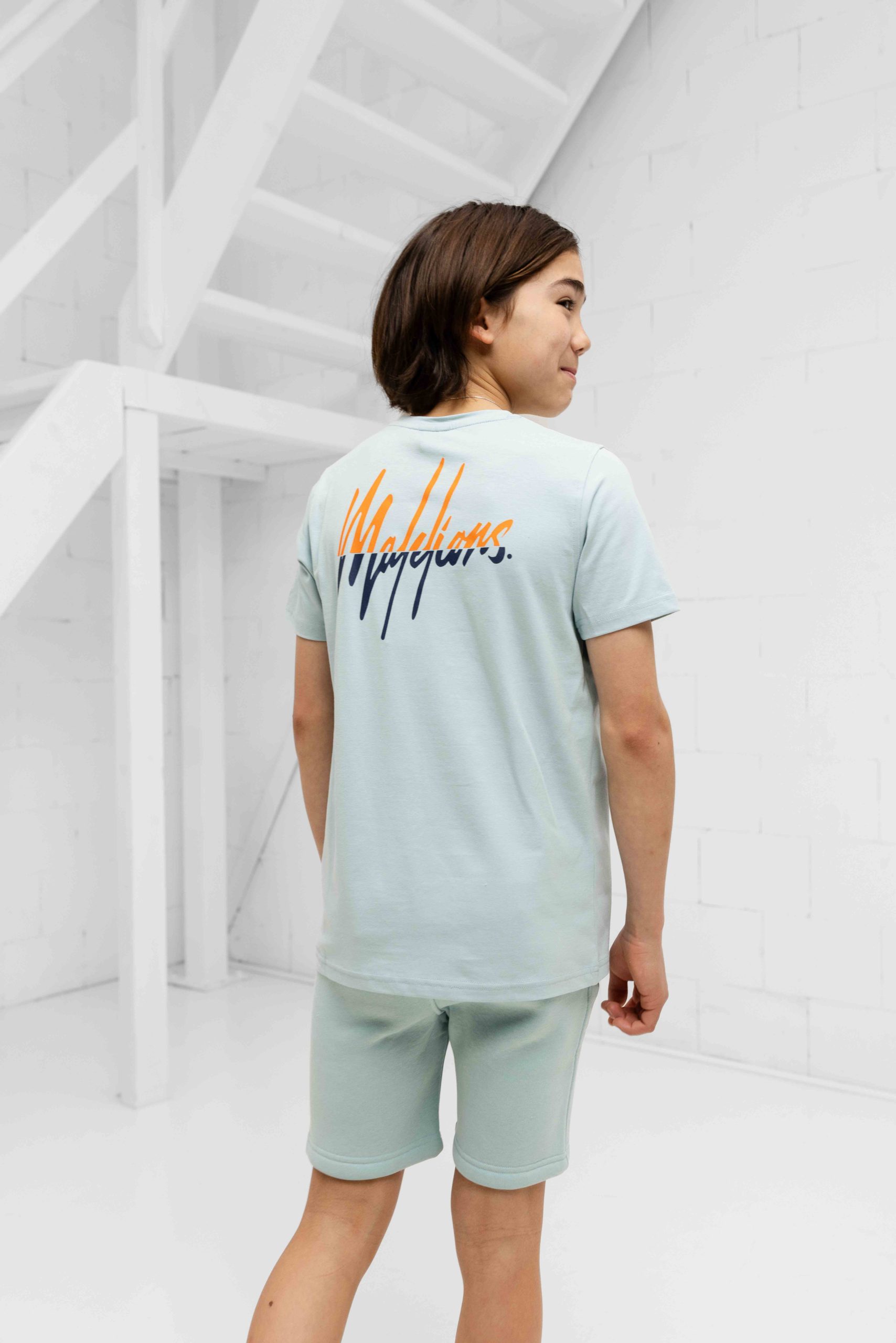 Malelions Split T-Shirt Kids Lichtblauw