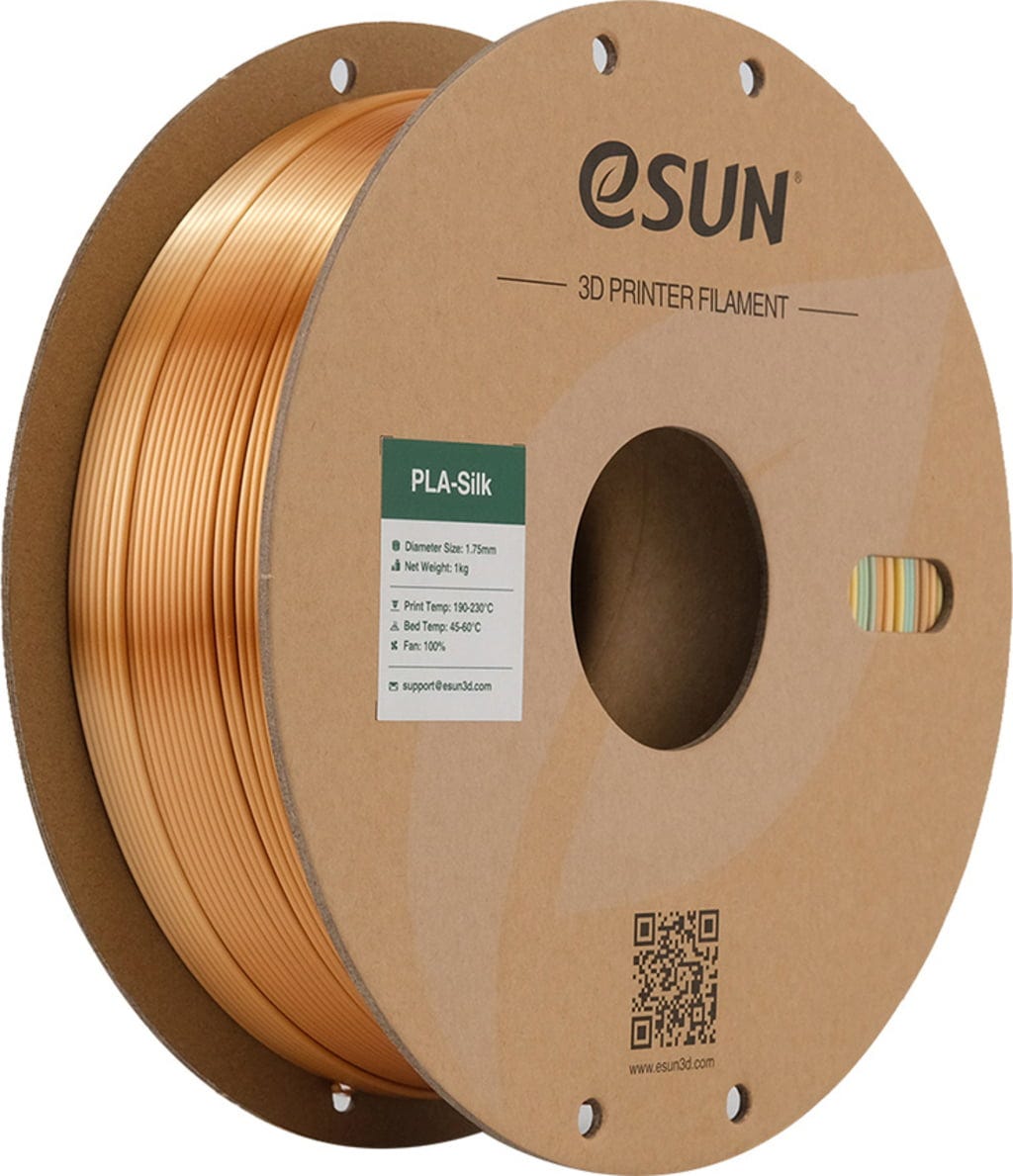 eSUN  PLA-Silk Rainbow A, 1,75 mm / 1000 g    Mehrfärbiges Filament in Regenbogenfarben