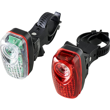 SCO 3 LED cykellygte - for- og baglygte i sort