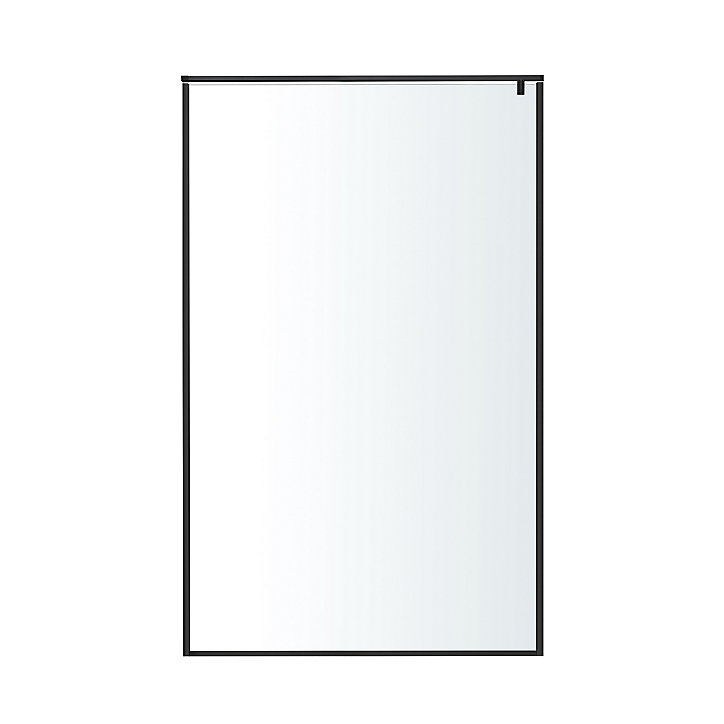 Paroi de douche à l'italienne GoodHome Ezili transparent profilé noir 120 cm