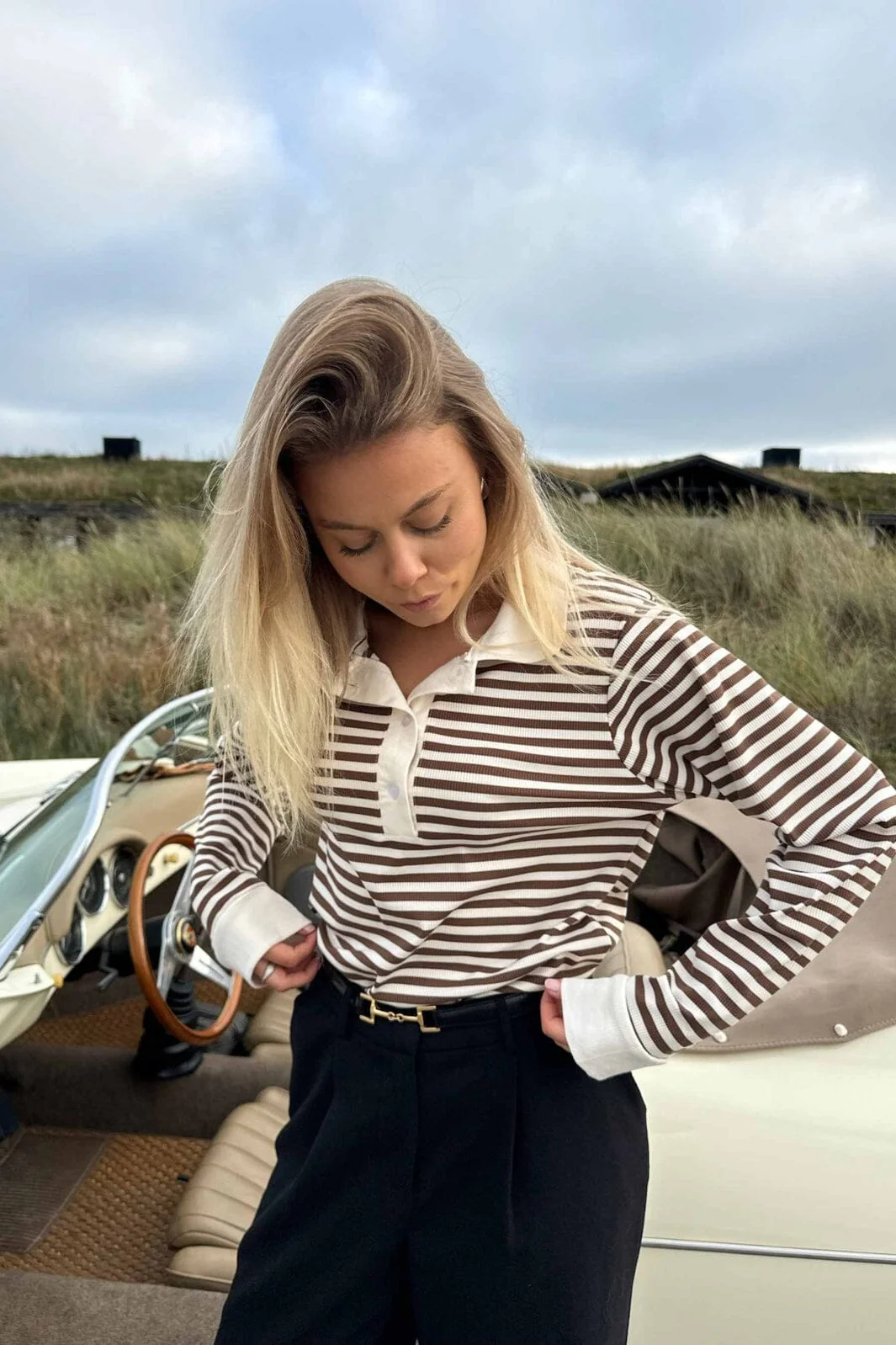 BYIC Carlyic Polo browns brown stripes
