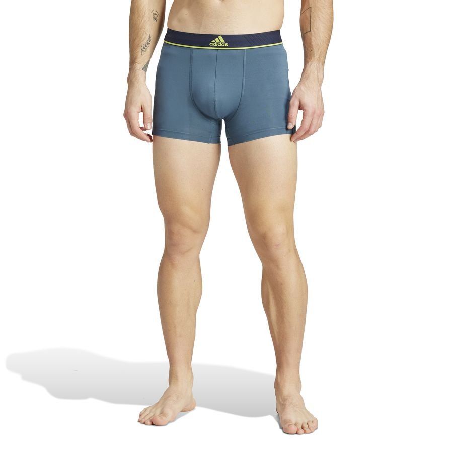 adidas Boxers Active Micro Flex Eco Pack de 3 - Bleu/Jaune