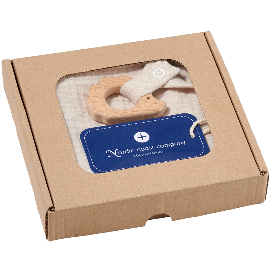 Nordic Coast Company Kuscheltuch Musselin Igel Sand