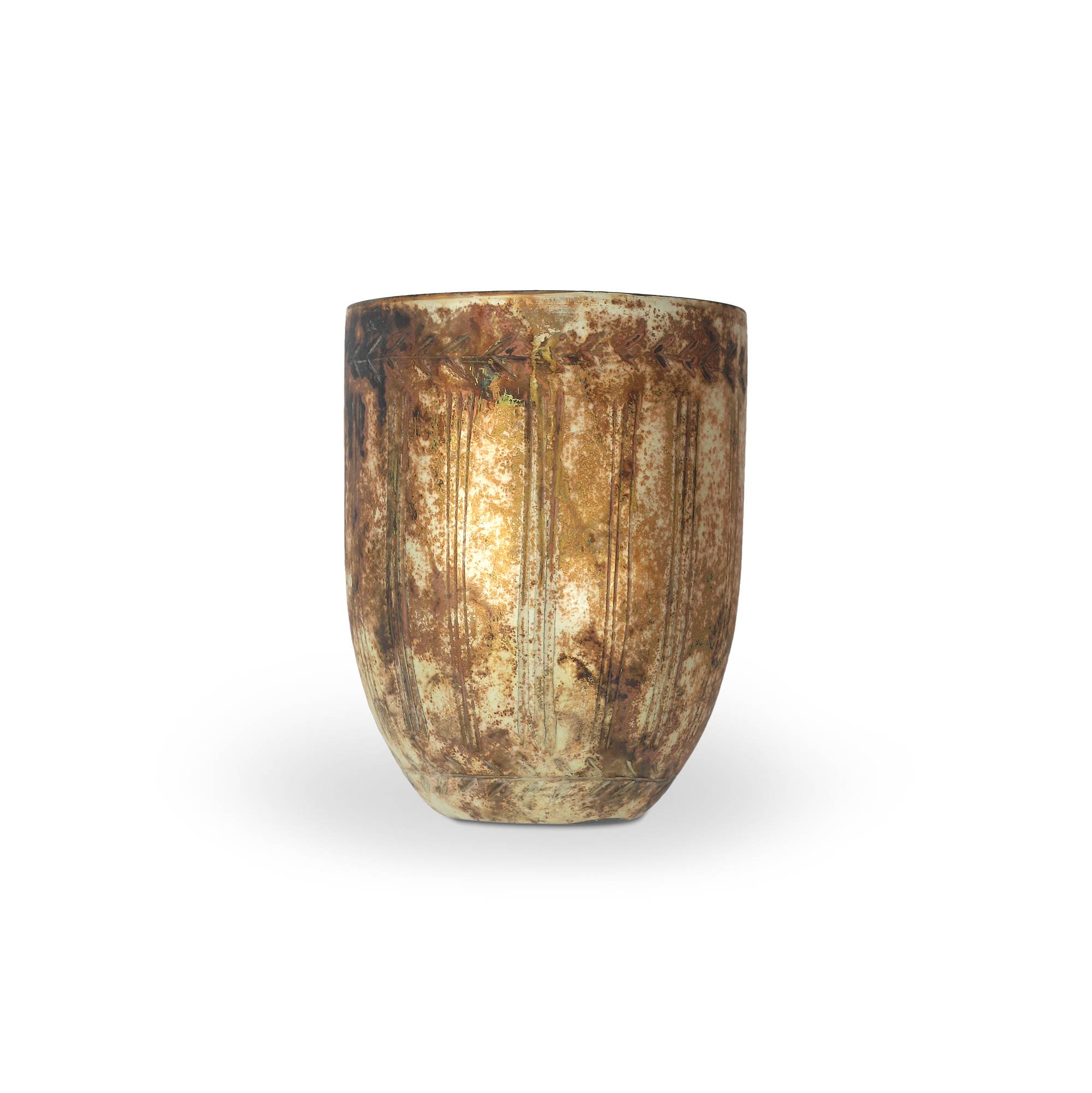 Windlicht 'Ranke', bronze, Ø 12 cm, H 15 cm von fischer's lagerhaus
