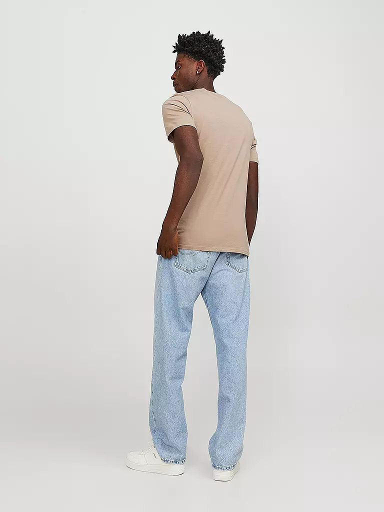 JACK & JONES T-Shirt JJEORGANIC beige
