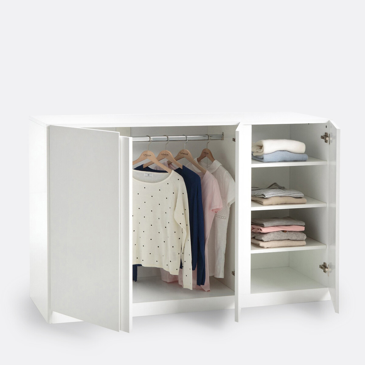 LA REDOUTE INTERIEURS<br>Roupeiro de 3 portas e armário de linho, Leo