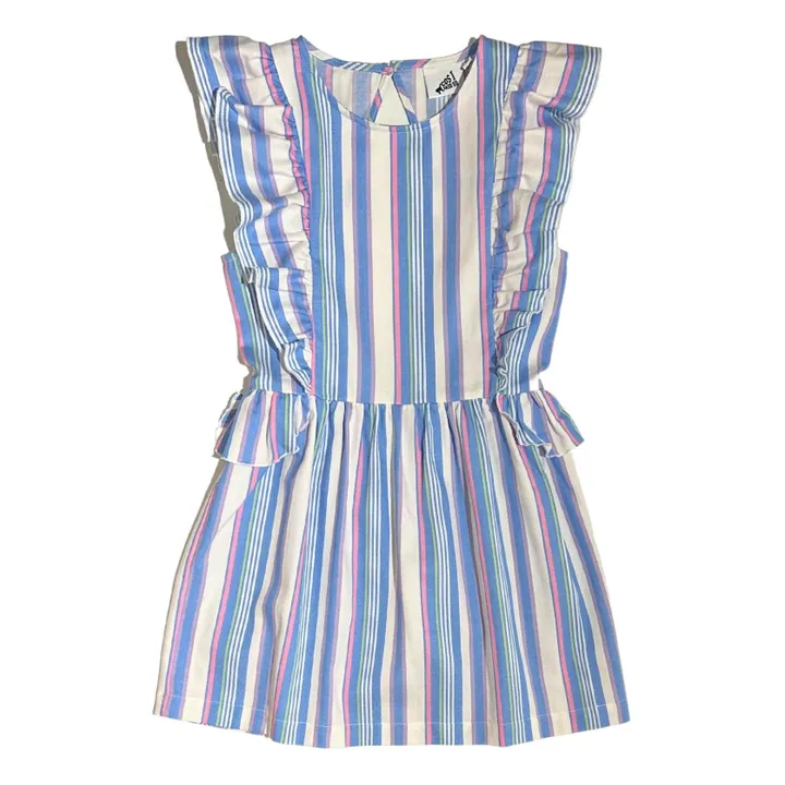 Cos I Said So Robe Volants Rayée | Bleu