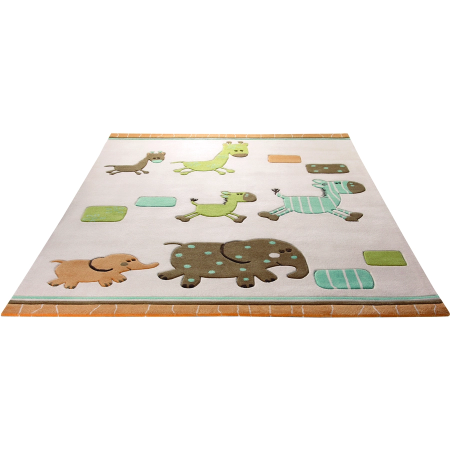 Esprit Kinderteppich Lucky Zoo beige