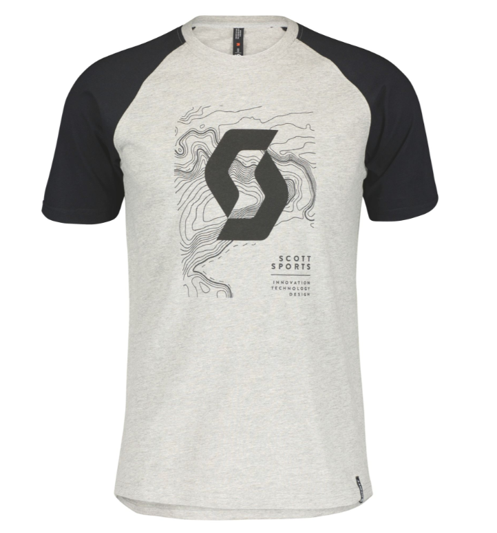 SCOTT Icon Raglan SS T-shirt, Grå/Sort