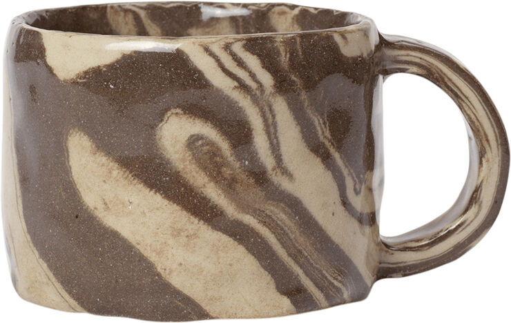 ferm LIVING Ryu Mug - Low - Sand/Brown Sand/brown