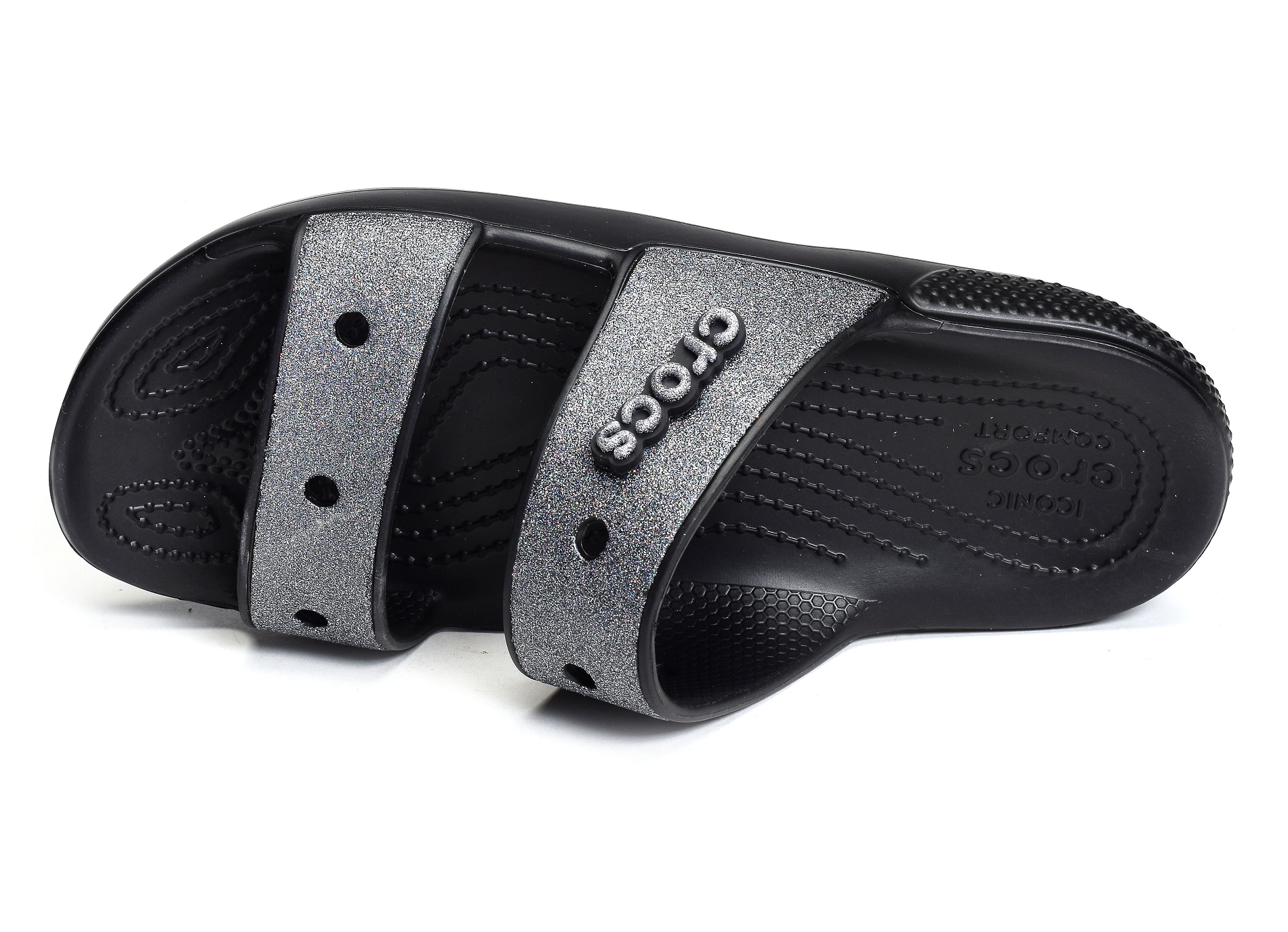Classic crocs glitter ii sandal noir argent