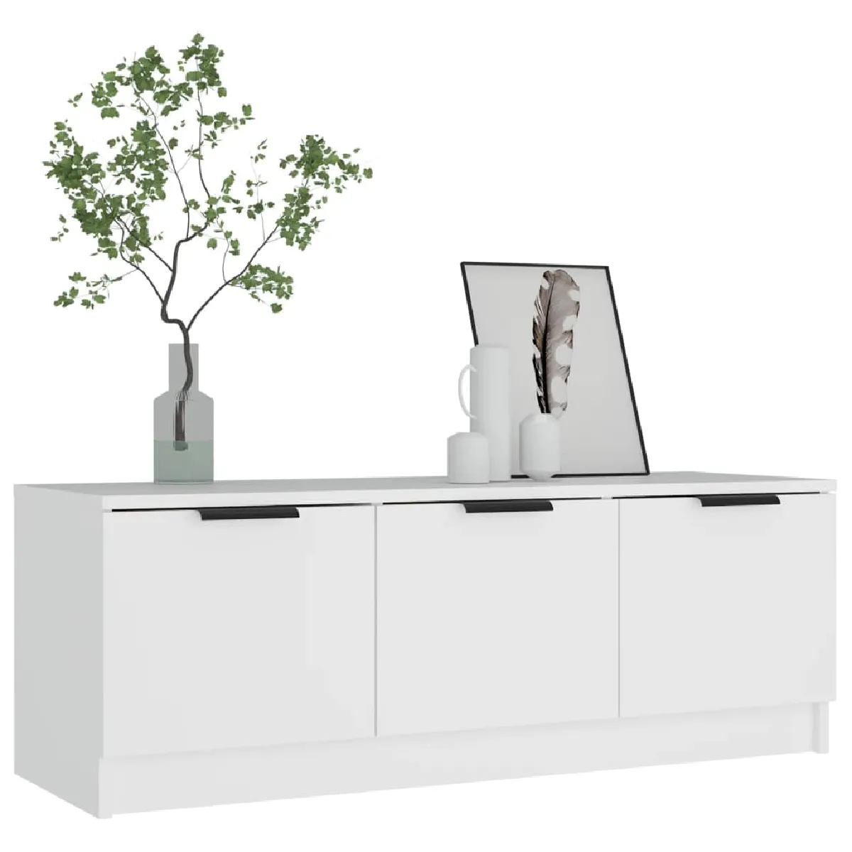 vidaXL Meuble TV Blanc 102x35x36,5 cm