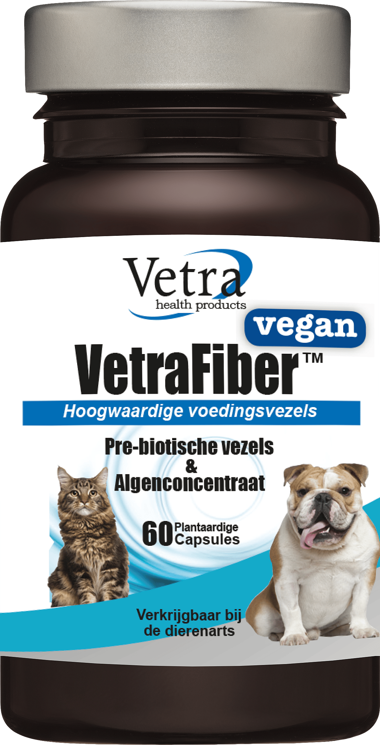 Vetra Fiber Vegan Voedingsvezels Capsules Hond Kat | 60 capsules | 11797
