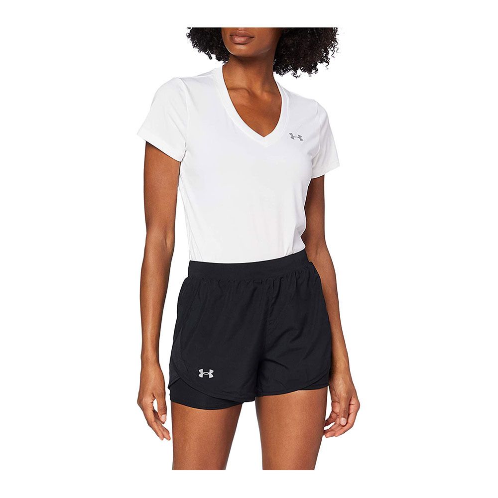 Under Armour FLY FAST 2.0 - Short 2 en 1 Femme noir