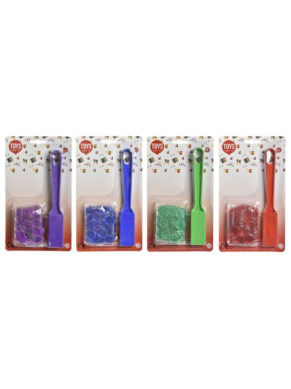 RAMASSE JETONS MAGNETIQUE ET 100 JETONS 17MM