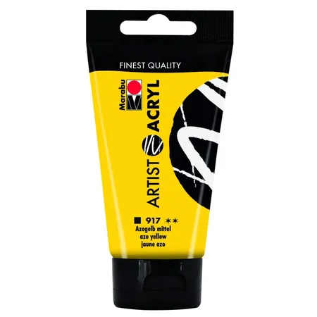 Marabu Artist Acryl, Azogelb mittel 917, 75 ml