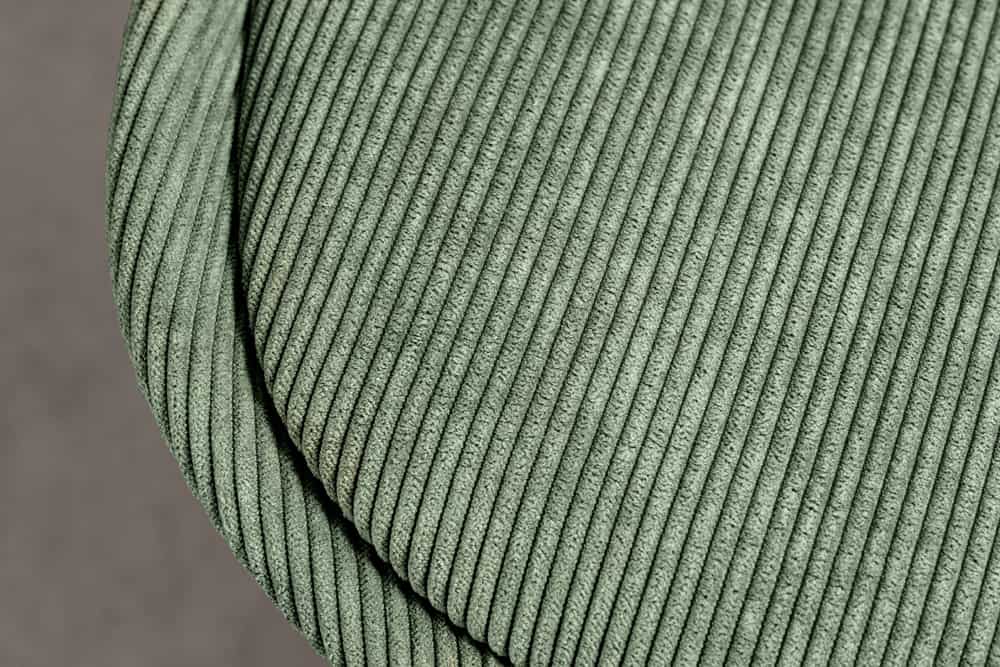 Design Stuhl SCANDINAVIA MEISTERSTÜCK grün Cord schwarz Metall-Gestell