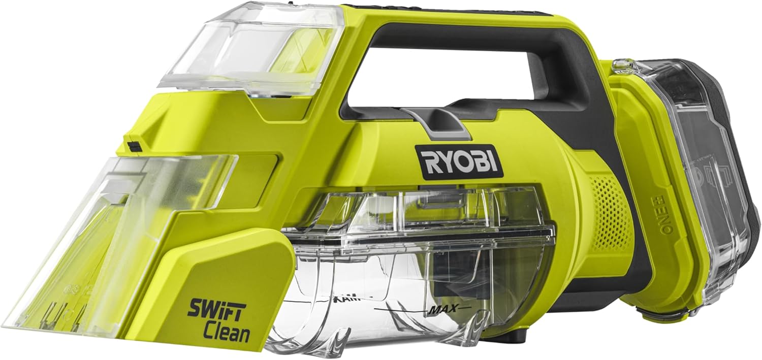 RYOBI 18 V ONE+ Akku-Textilreiniger RDC18-0, Behältervolumen 200 ml, ohne Akku und Ladegerät