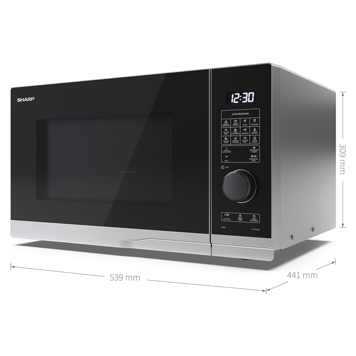 SHARP Mikrowelle YC-PG284AE-S