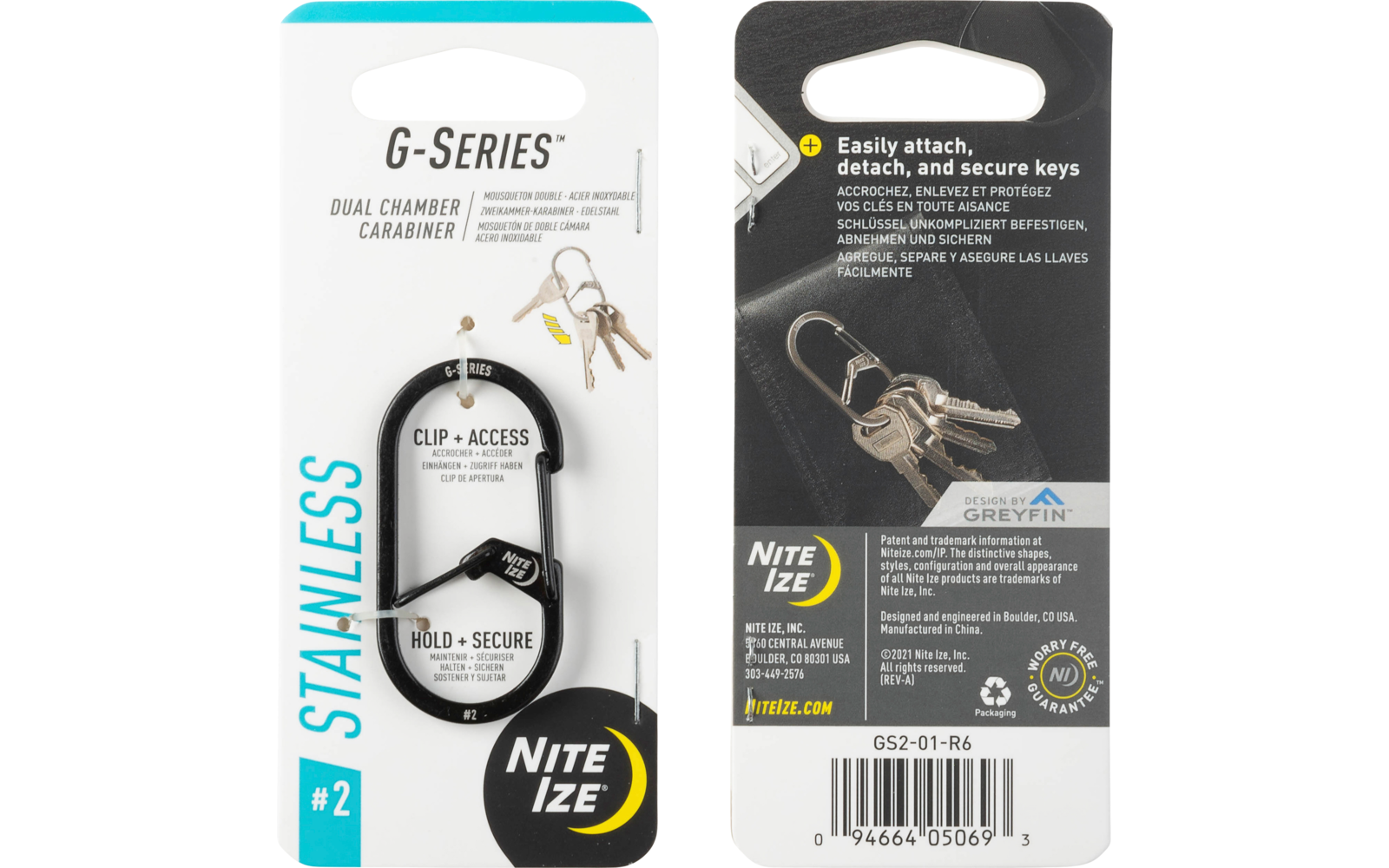 Nite Ize Karabiner G-Series 2 schwarz