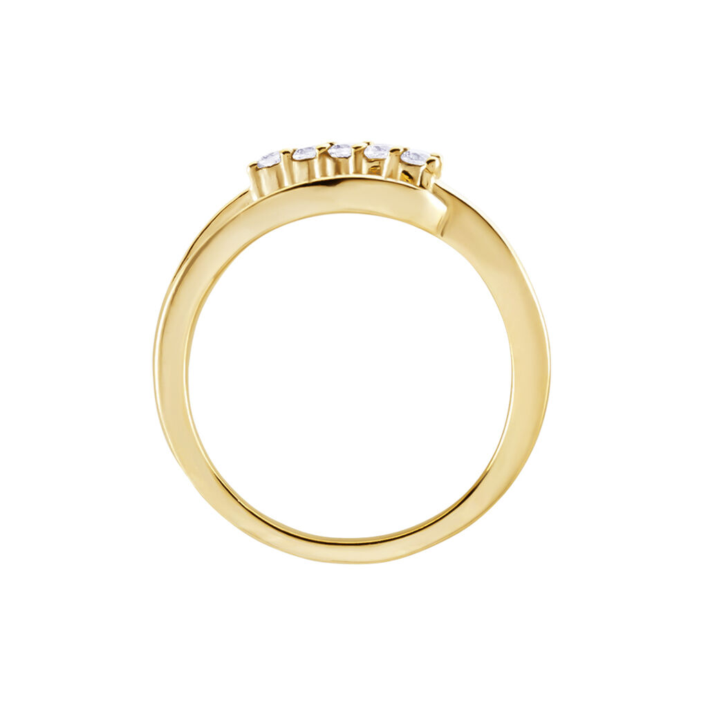 Bague Plaqué Or Jaune Ciera Oxydes De Zirconium