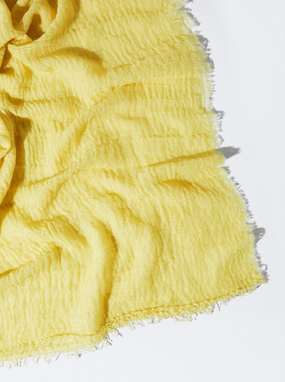 Pashmina enrugada - Amarela