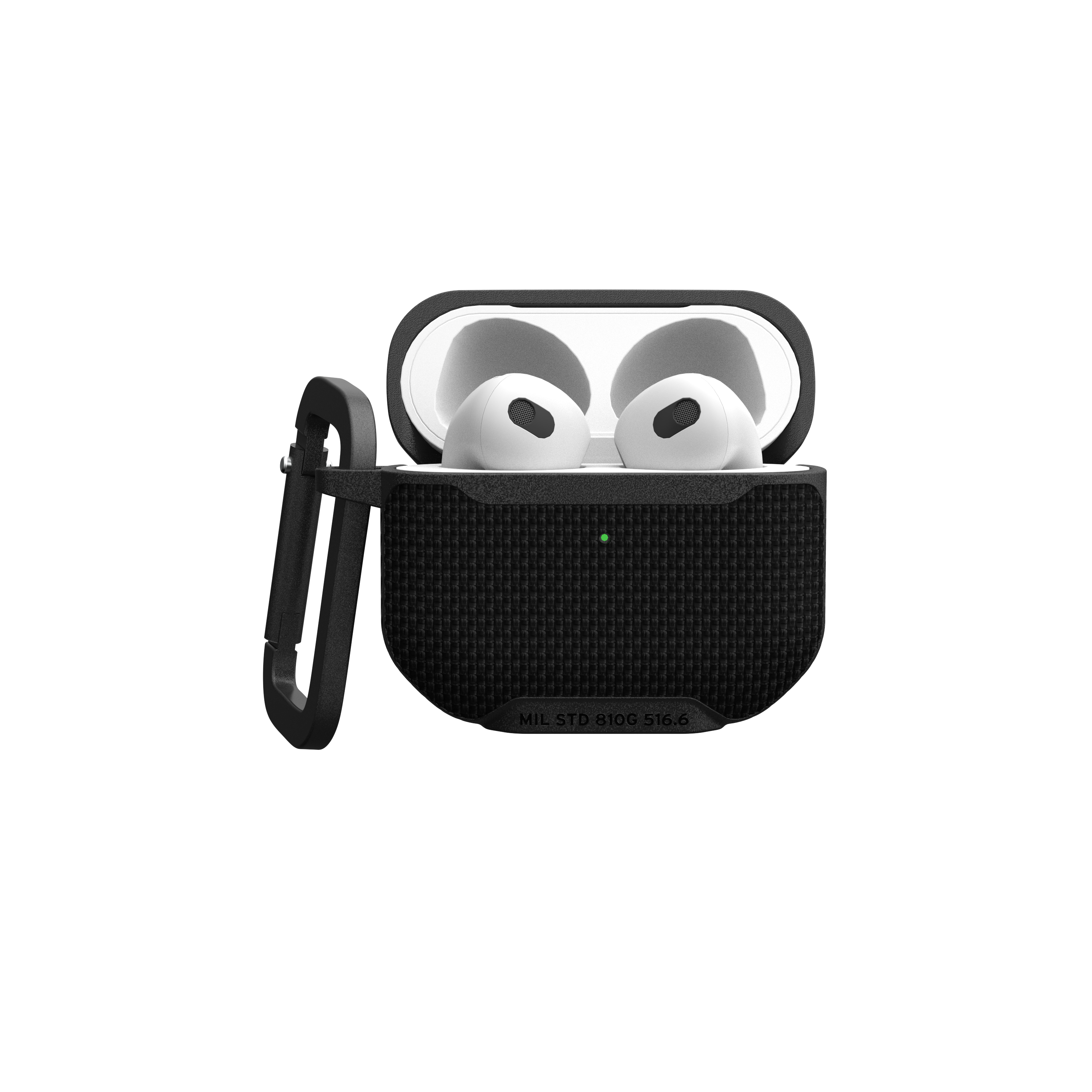AirPods (3. Generation) Nylon Schutzhülle mit Karabinerhaken Metropolis (104126114040) - Schwarz