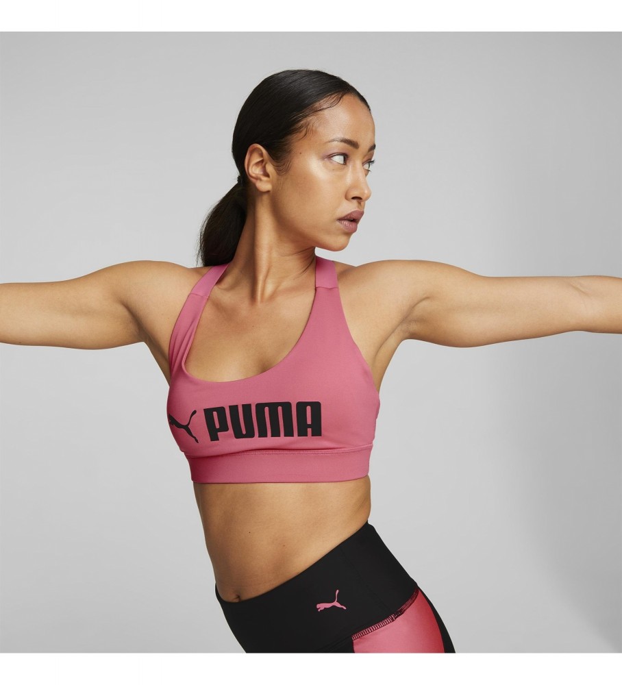 Sutiã Puma Mid Impact Rosa