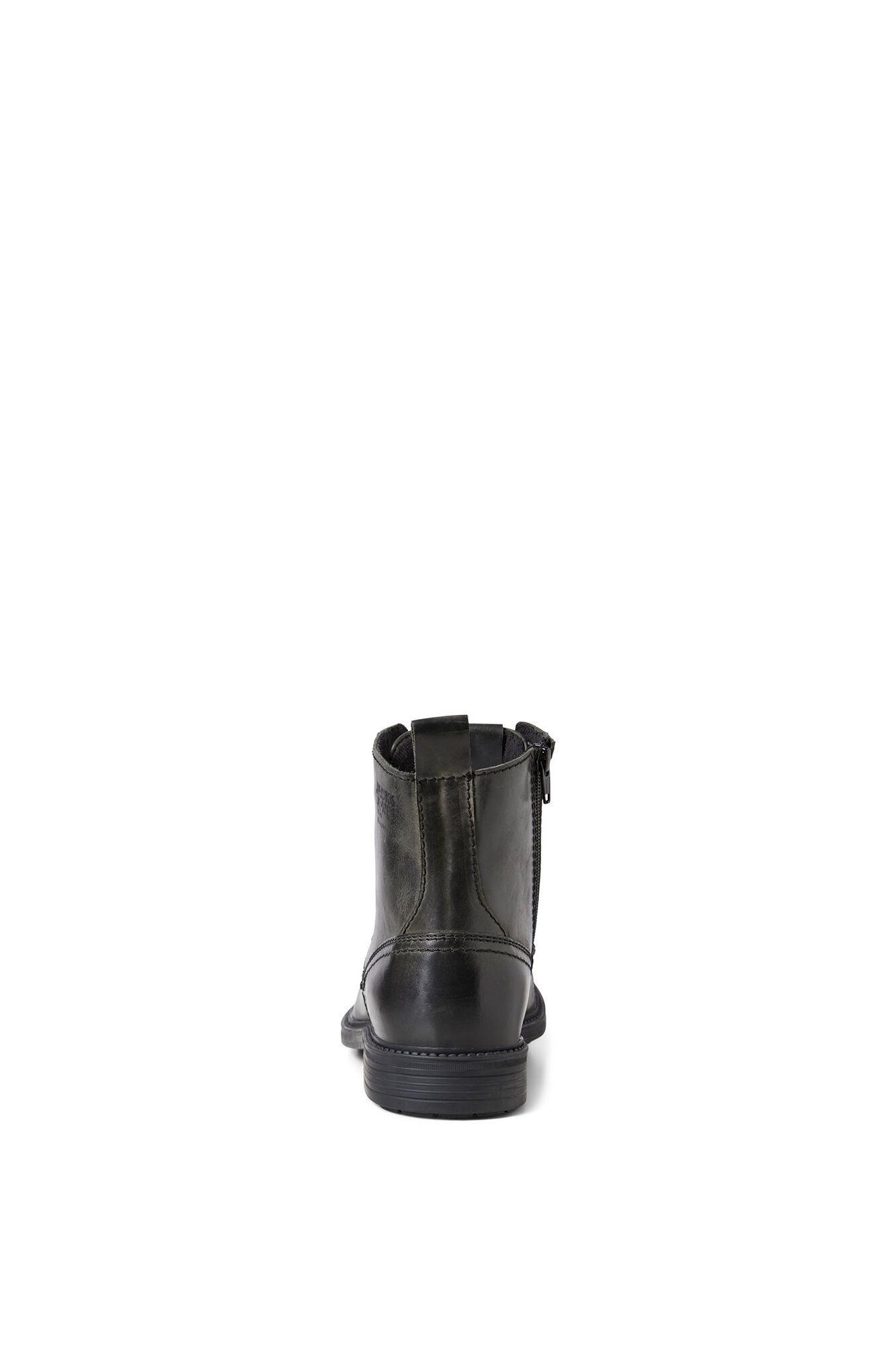 Bota de couro com cadarços