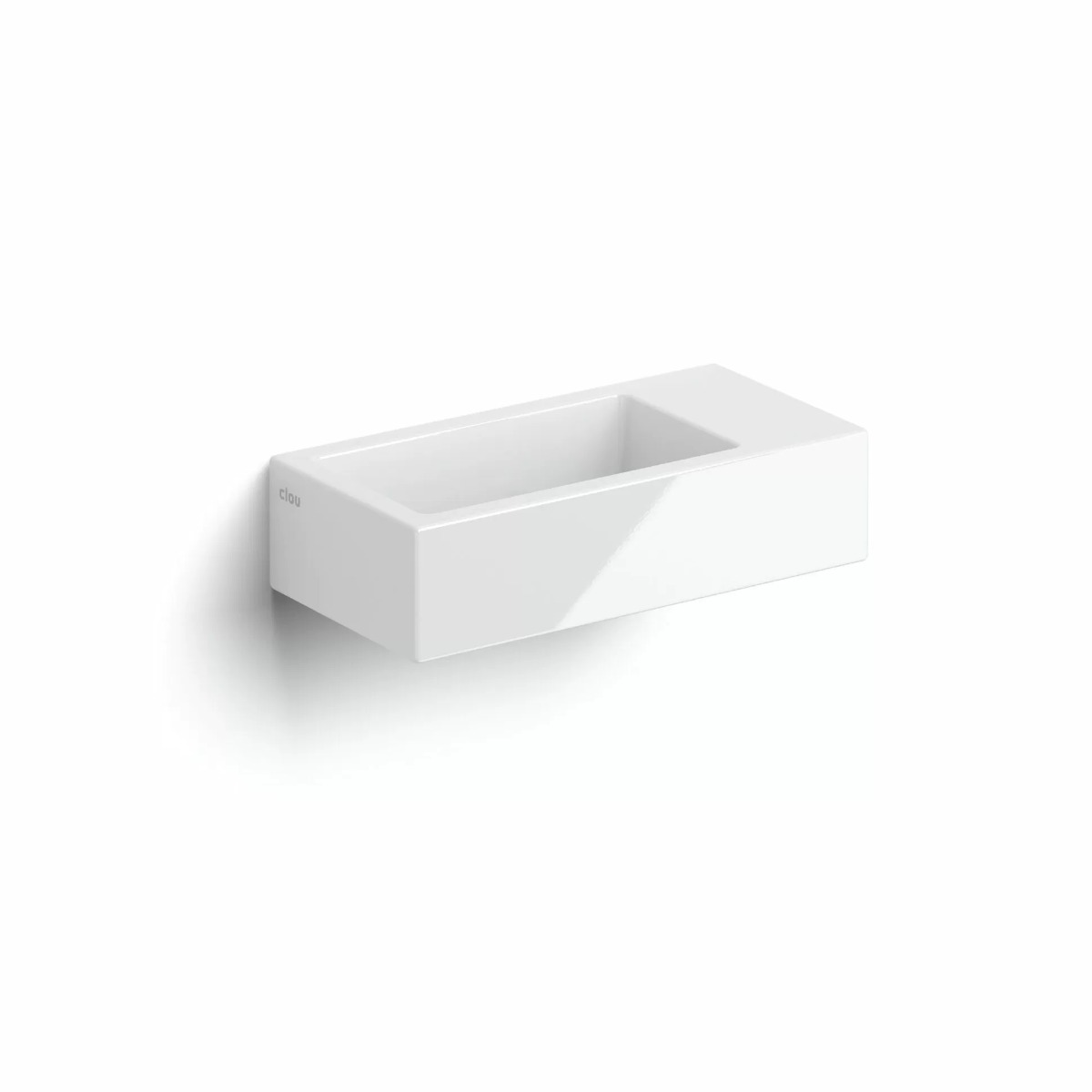 Clou Flush 3 keramische fontein 36cm zonder kraangat rechts wit glans