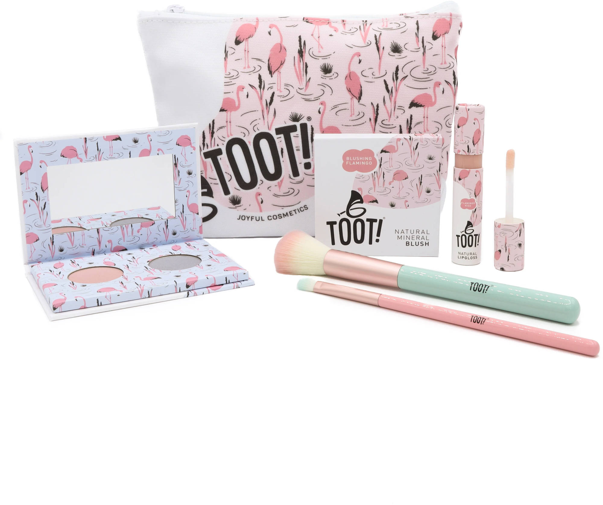 TOOT!  Flamingo Kiss Natural Makeup Box Set