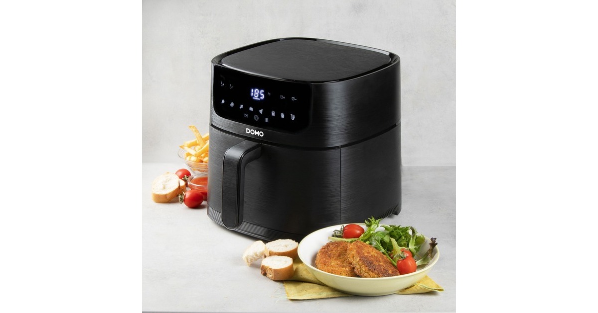 DomoDeli-fryer DO539FR heteluchtfriteuse  (Zwart, 1.5 kg | 6 liter)