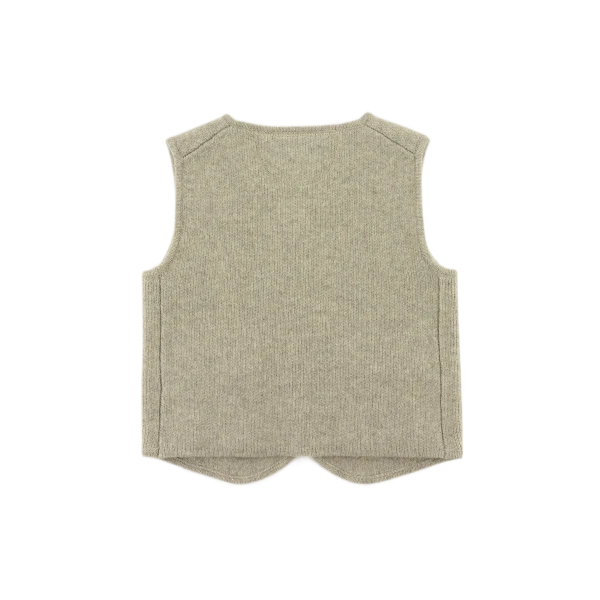 Maurtis Merino Wool Gilet | Light Grey Melange