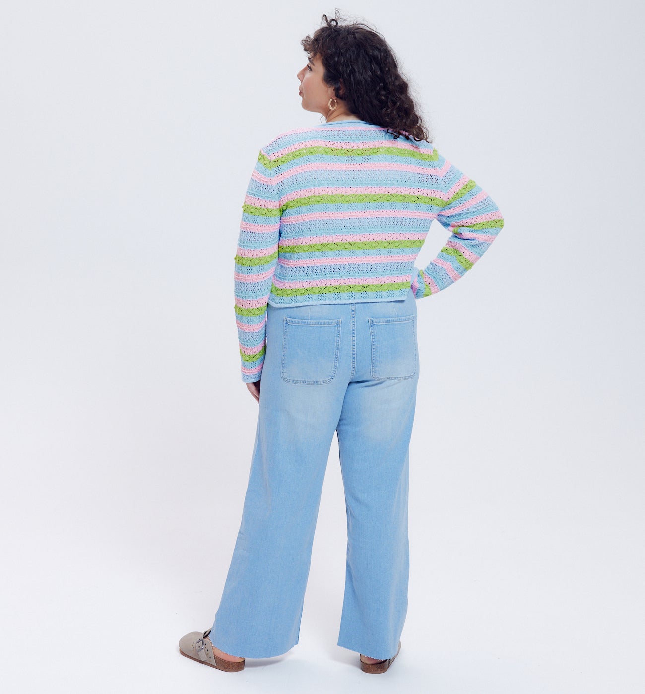 Boléro en crochet coloré Femme - Imprimé multicolore