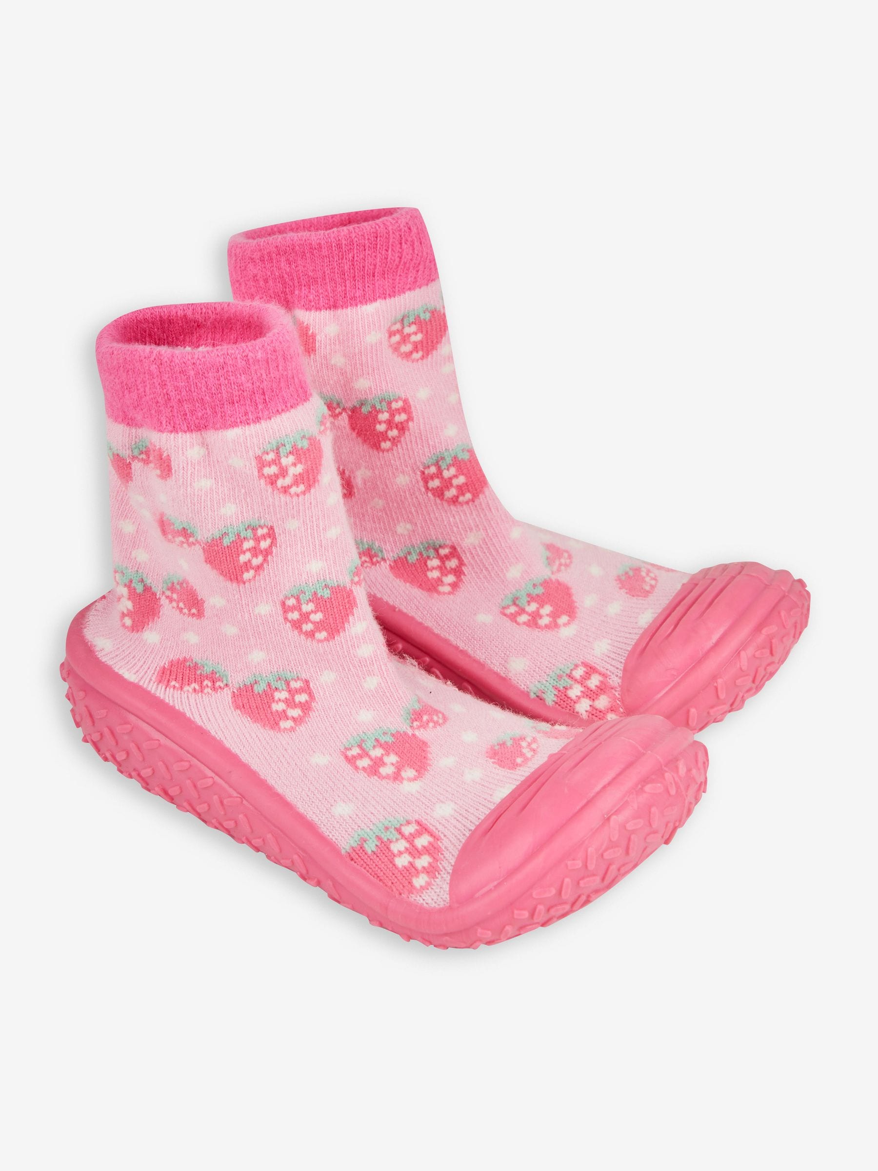 Roze aardbei - JoJo Maman Bébé - Indoor pantoffelsokken voor binnen