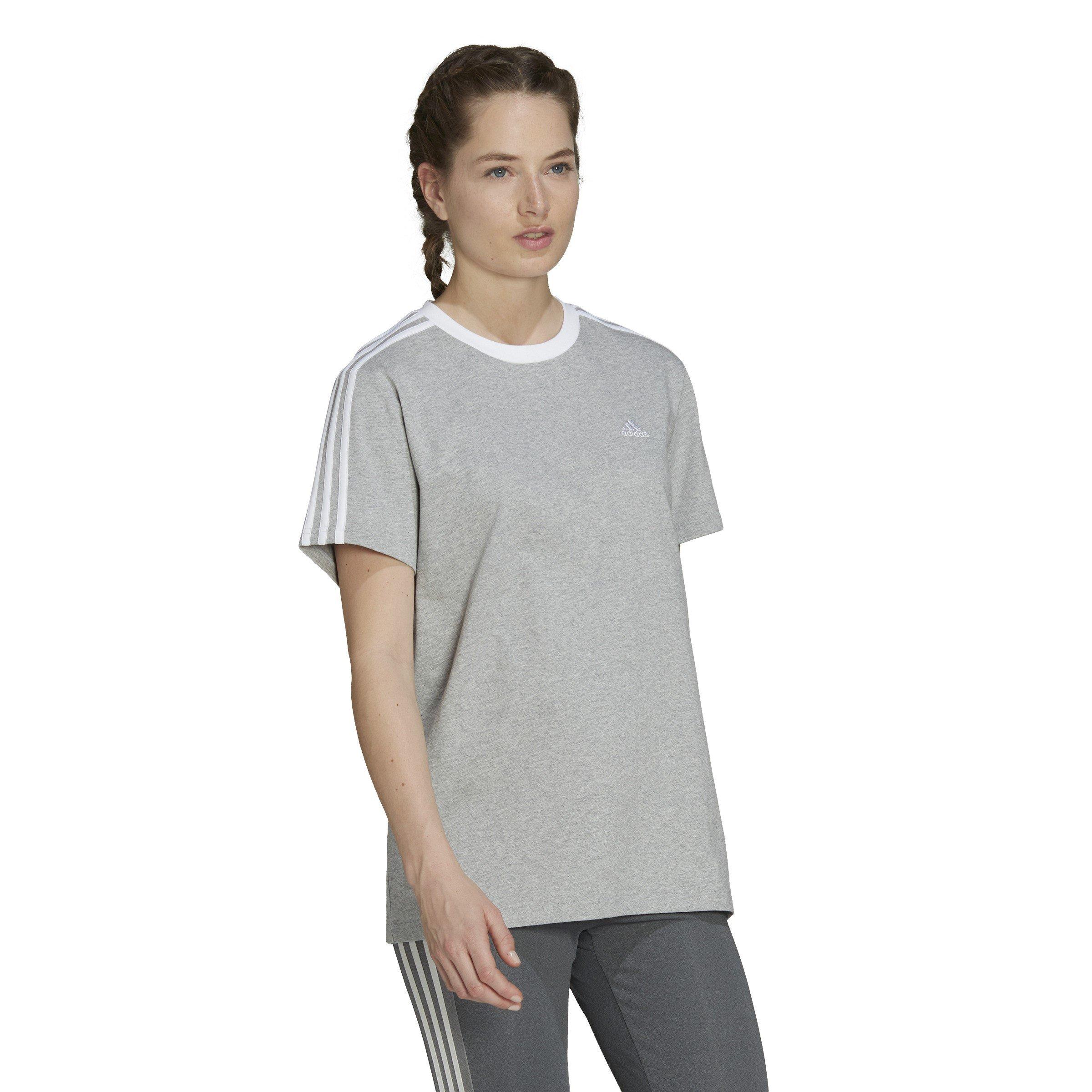 adidas Essentials 3 Stripe T-Shirt Womens