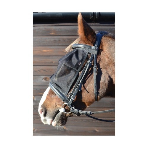 Rede anti-moscas preta para cavalos