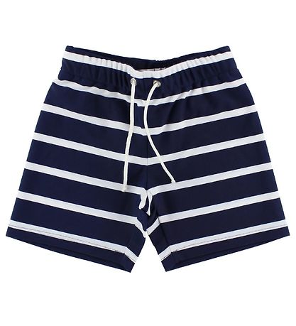 Petit Crabe Bådeshorts - Alex - UV50+ - Navy/Hvidstribet