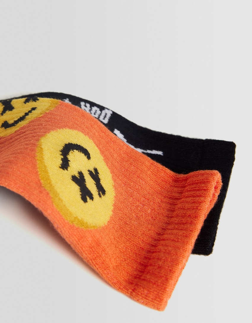 Pacote com 3 pares de meias estampadas