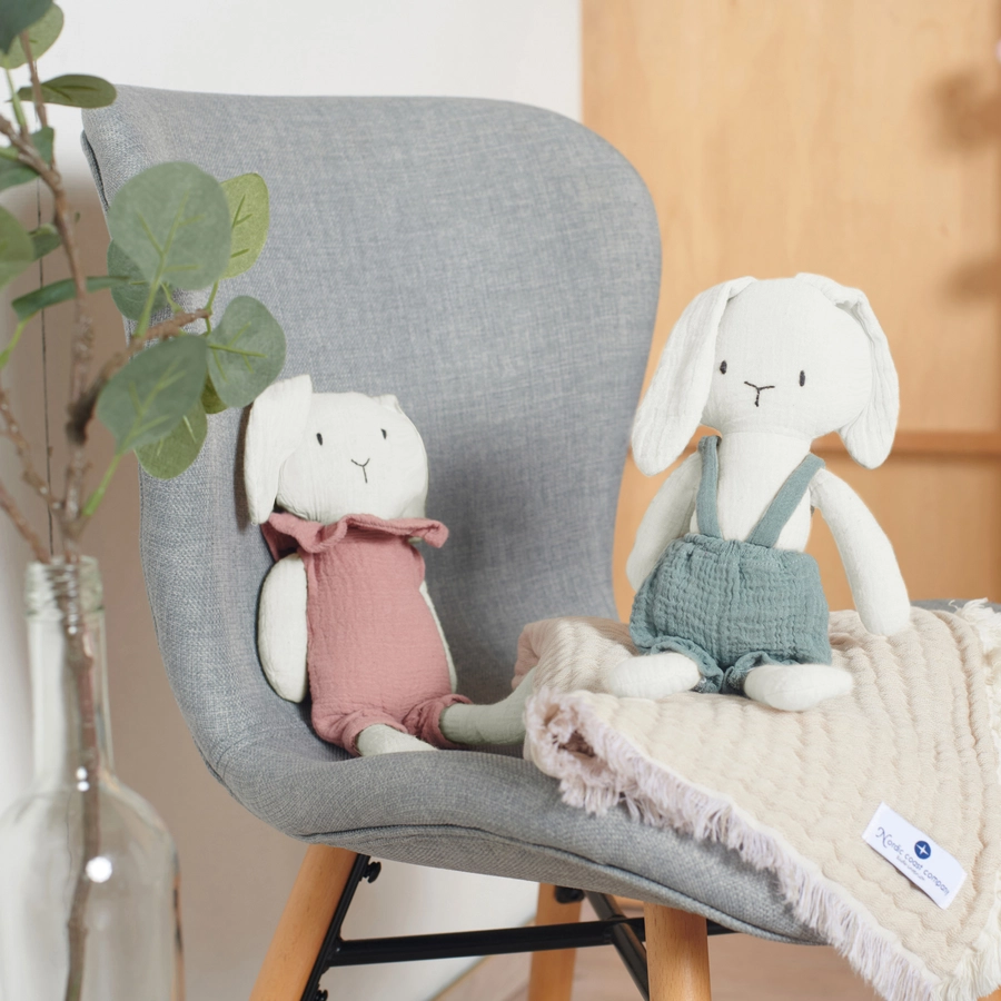 Nordic Coast Company Kuscheltier Musselin Hase Ben